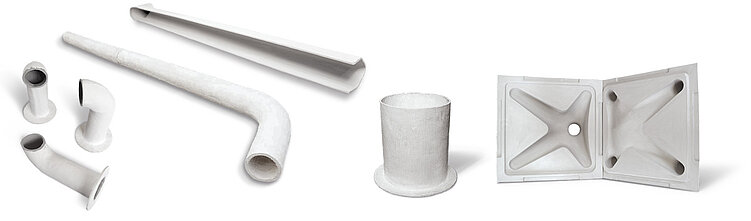 Cast aluminum – production parts made of heat resistant sheet ceramic 